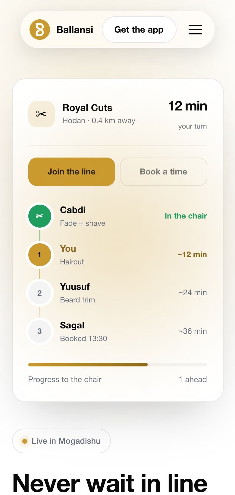Live queue