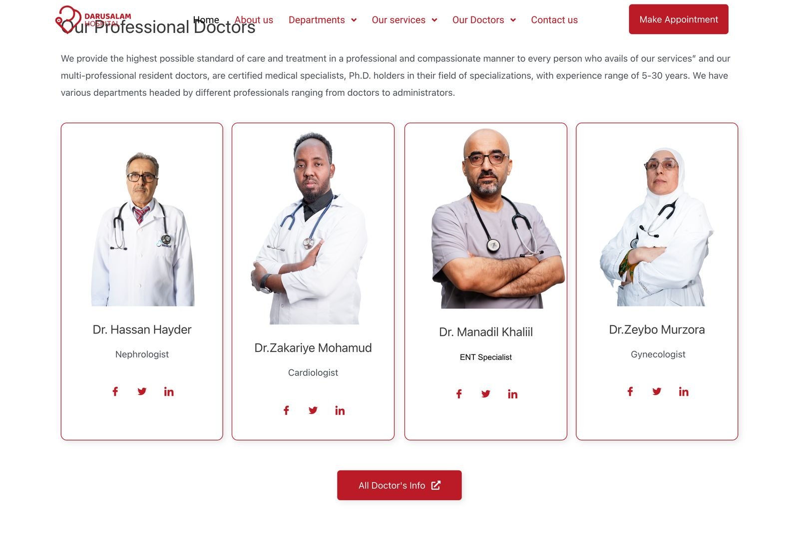 Doctor profiles